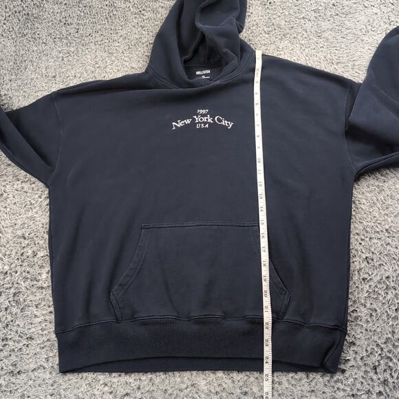 Hollister Hoodie Men Extra Small Blue Pullover Sweater Embroidered Streetwear - Picture 4 of 6
